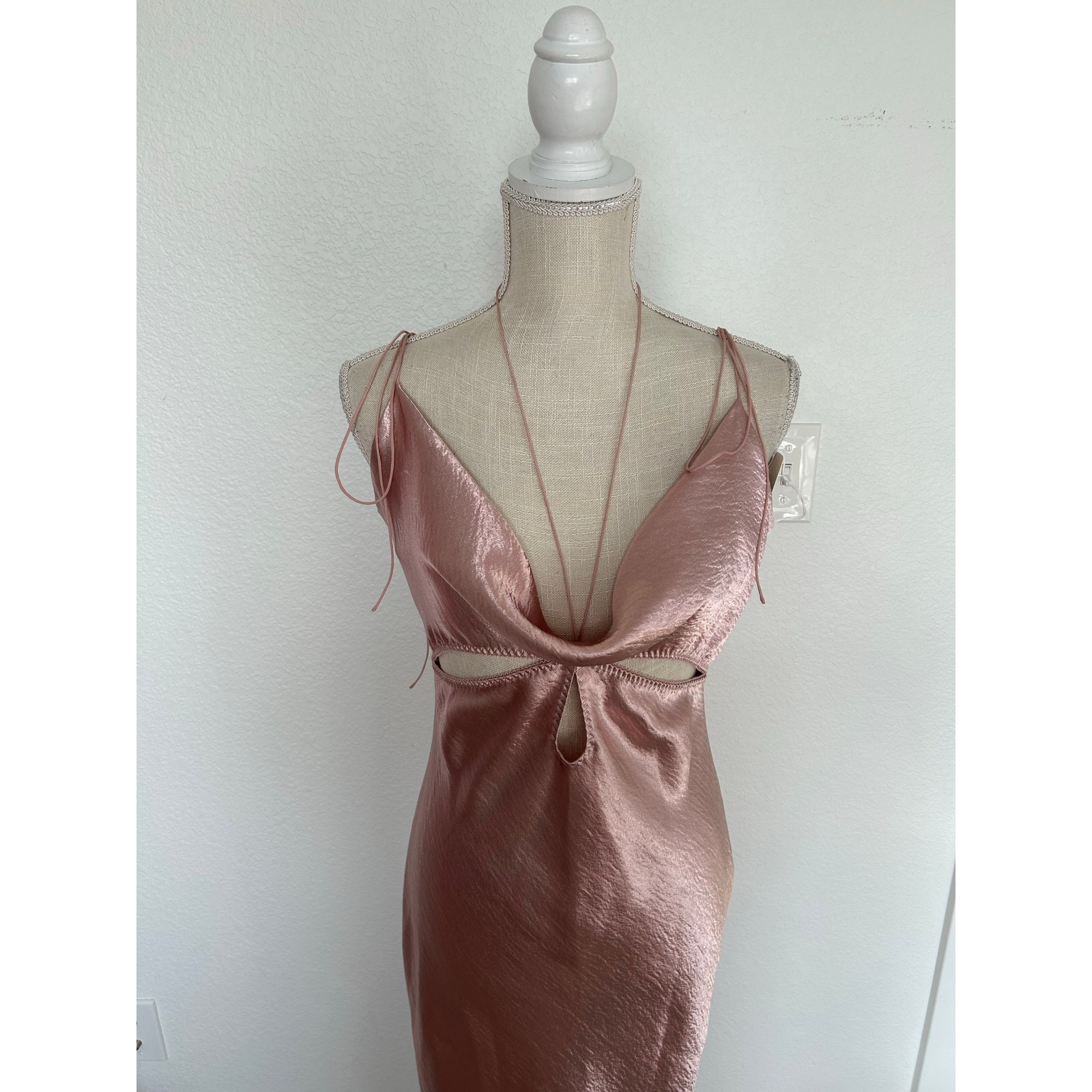Anna October Women's Hilary Pink Maxi Liquid Dress - M — image 3 of 8